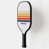  Vervaagde Regenboog Over Striping Met Naam Pickleball Paddle (Links)