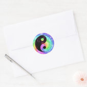 Vervaagde regenboog Yin Yang Sticker (Envelop)