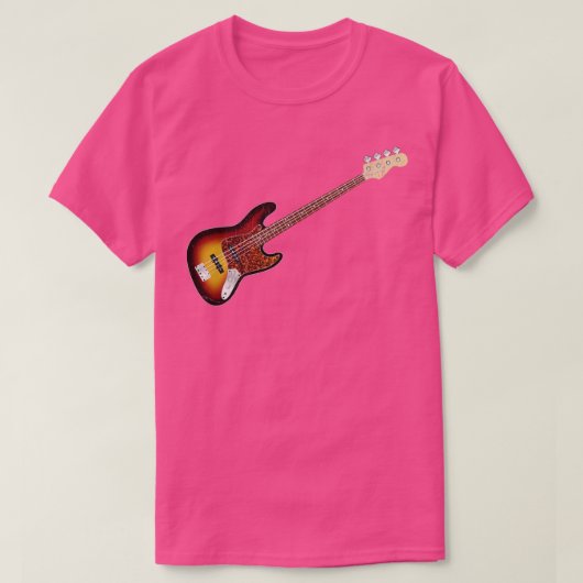  vervaagde tabak Sunburst Electric JBass T-shirt (Design voorkant)