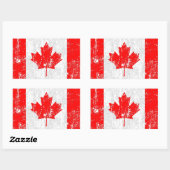 Vervaagde vlag van Canada Rechthoekige Sticker (Vel)
