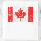Vervaagde vlag van Canada Rechthoekige Sticker (Tas)