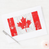 Vervaagde vlag van Canada Rechthoekige Sticker (Envelop)