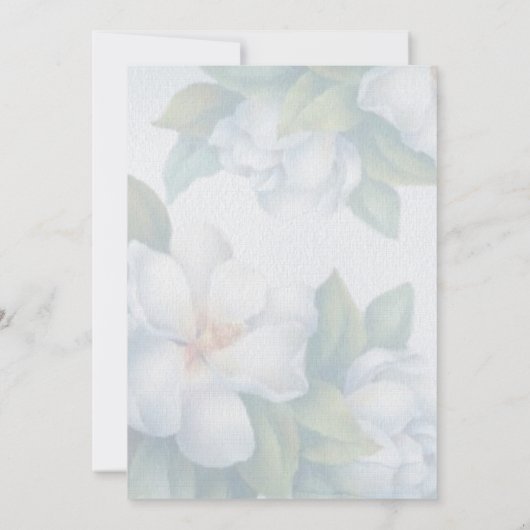 Vervaagde witte hondenbloesems kaart (Achterkant)