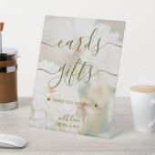 Vervaagde witte rozen Elegante Kaarten en geschenk Reclamebord Met Voetstuk (Insitu)