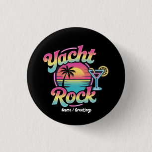 Vervaagde Yacht Rock Bootfeestje – Zachte Geluiden Ronde Button 3,2 Cm