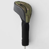 Vervaaide groene camouflage golfheadcover (Schuin)