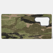 Vervaaide groene camouflage samsung galaxy hoesje (Achterkant horizontaal)