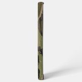 Vervaaide groene camouflage samsung galaxy hoesje (Linkerkant)