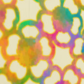 Vervaardigd Floral Chainmail in Cream Behang (Zoom)