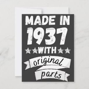 vervaardigd in 1937 met originele onderdelen, feestdagenkaart
