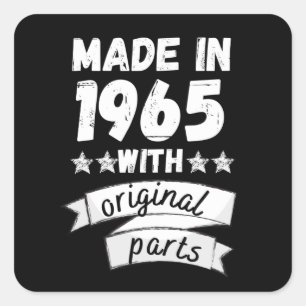vervaardigd in 1965 met originele onderdelen, vierkante sticker