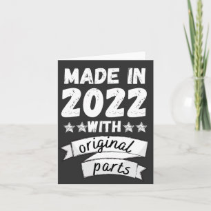 vervaardigd in 2022 met originele onderdelen, notitiekaartje