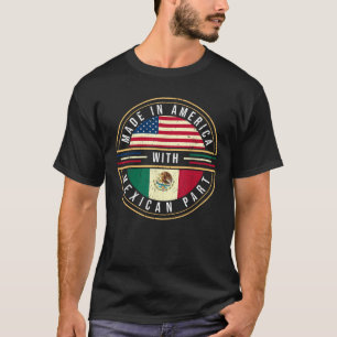 Vervaardigd in Amerika met Mexicaanse delen, Veren T-shirt