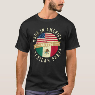 Vervaardigd in Amerika met Mexicaanse delen, Veren T-shirt