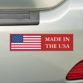 Vervaardigd in de Amerikaanse vlag Bumpersticker (Op auto)