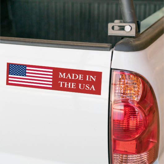 Vervaardigd in de Amerikaanse vlag Bumpersticker (Op Truck)
