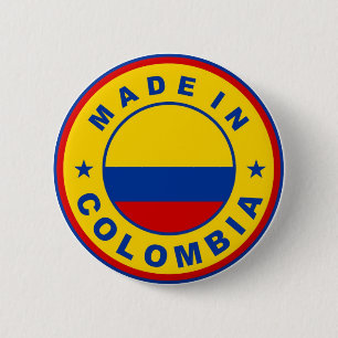 vervaardigd in de colombiaanse ronde met de milieu button 5,7 cm