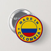 vervaardigd in de colombiaanse ronde met de milieu ronde button 5,7 cm (Voorkant /achterkant)