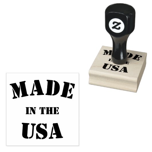 Vervaardigd in de Verenigde Staten Rubberstempel (Gestempeld)