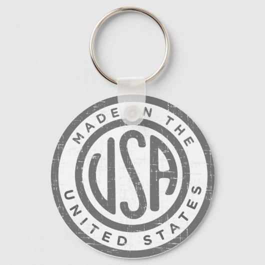 Vervaardigd in de Verenigde Staten Sleutelhanger (Voorkant)