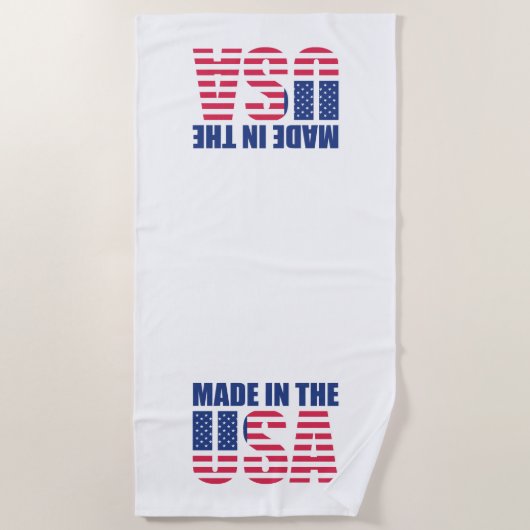 Vervaardigd in de Verenigde Staten Strandlaken (Voorkant)