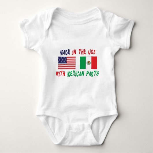 Vervaardigd in de VS met Mexicaanse Baby T-Shirt (Voorkant)