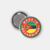 vervaardigd in het mozambique - etiket van het vla magneet (Voorkant / Achterkant)