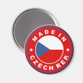 vervaardigd in tsjechië - etiket met de vlag van e magneet (Voorkant / Achterkant)