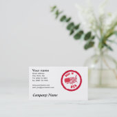 Vervaardigd in VS-visitekaartje voor het ontwerpen Visitekaartje (Staand voorkant)