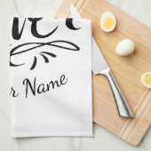 Vervaardigd met handgeschreven keukenhanddoek (Quarter Fold)