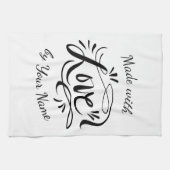 Vervaardigd met handgeschreven keukenhanddoek (Horizontaal)