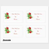 Vervaardigd met kerstcadeaulabel voor liefde rechthoekige sticker (Vel)