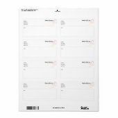 Vervaardigd met label voor liefdeshartverzending (Full Sheet)