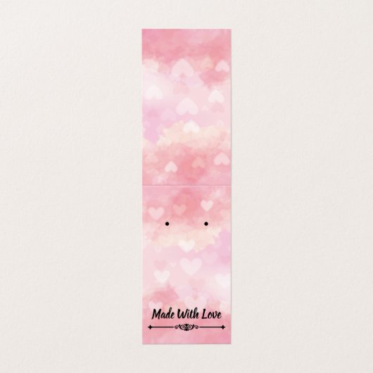 Vervaardigd met liefdesveiling over verouderingska visitekaartje (Buitenkant ongevouwen)