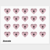 Vervaardigd met Love Professional Custom Dusty Roo Hart Sticker (Vel)