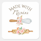 Vervaardigd met meraki-stickers, Griekse stickers (Voorkant)