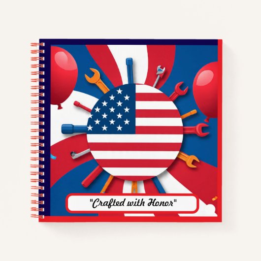 "Vervaardigd met zorg" Notitieboek (Voorkant)