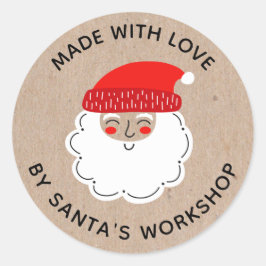 Vervaardigd uit kerstcadeautjes Label