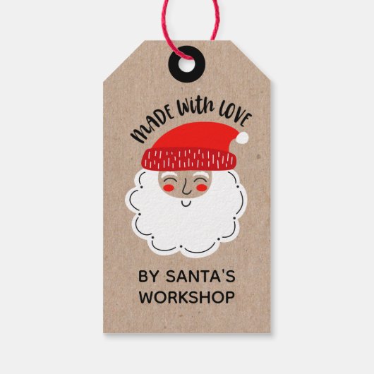 Vervaardigd uit kerstcadeautjes Label Cadeaulabel (Achterkant)