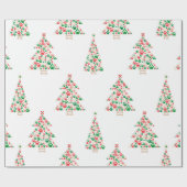 Vervaardigd uit peul met kerstboom cadeaupapier (Vlak)