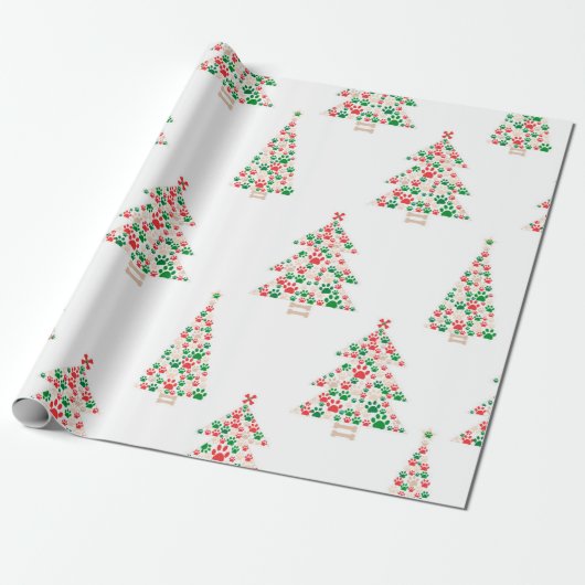 Vervaardigd uit peul met kerstboom cadeaupapier (Uitgerold)
