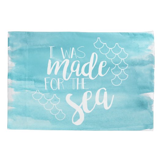 Vervaardigd voor het Zee Waterverf Pillow-Hoesje Kussensloop (Achterkant)