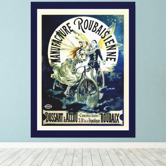 Vervaardiging van fietsen van Roubaisienne Canvas Afdruk (Insitu (Houten vloer))