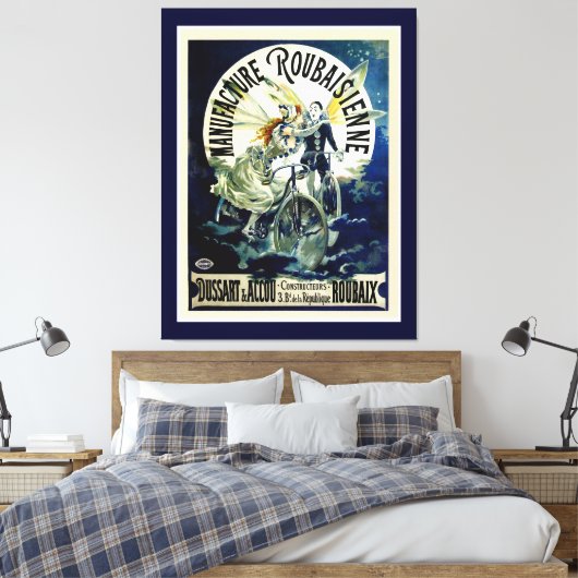 Vervaardiging van fietsen van Roubaisienne Canvas Afdruk (Insitu (Slaapkamer))