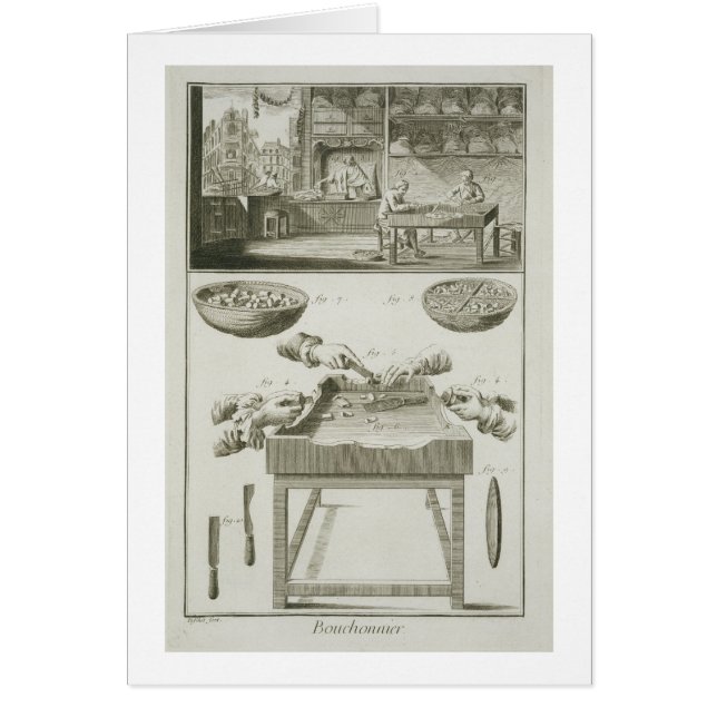 Vervaardiging van flessenkurken uit de "Encycloped (Voorkant)