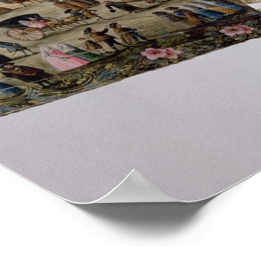 Vervaardiging van het Plaza de la Cebada, Madrid Poster (Hoek)