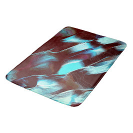 Vervaardiging van matte metalen, in bruin tot cyaa badmat