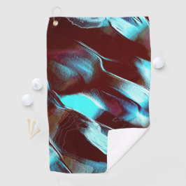 Vervaardiging van matte metalen, in bruin tot cyaa golfhanddoek