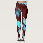 Vervaardiging van matte metalen, in bruin tot cyaa leggings (Voorkant)