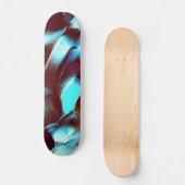 Vervaardiging van matte metalen, in bruin tot cyaa persoonlijk skateboard (Voorkant)